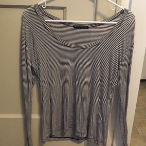 Brandy Melville B&W long sleeve striped shirt
